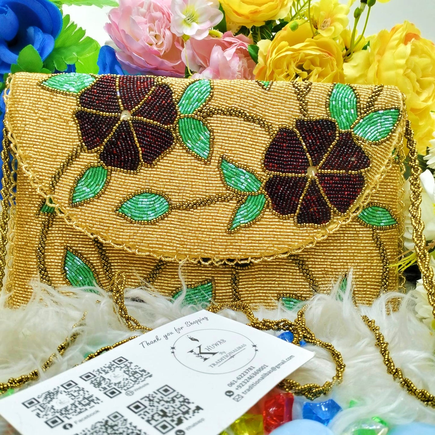 Glitter Beaded purse