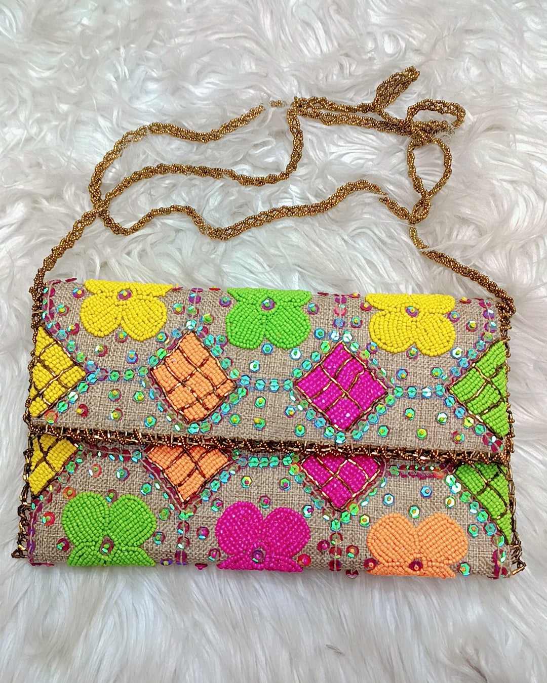 Elegant Beaded Evening Clutch