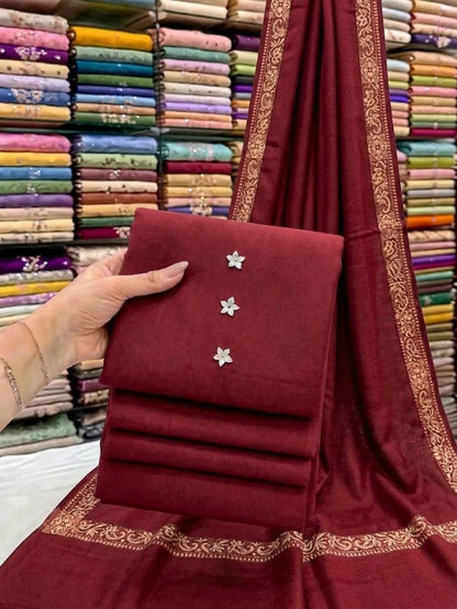 Premium pashmina -3 piece unstitched