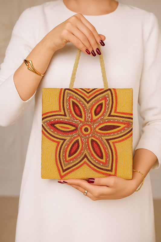 Gold Beaded Purse