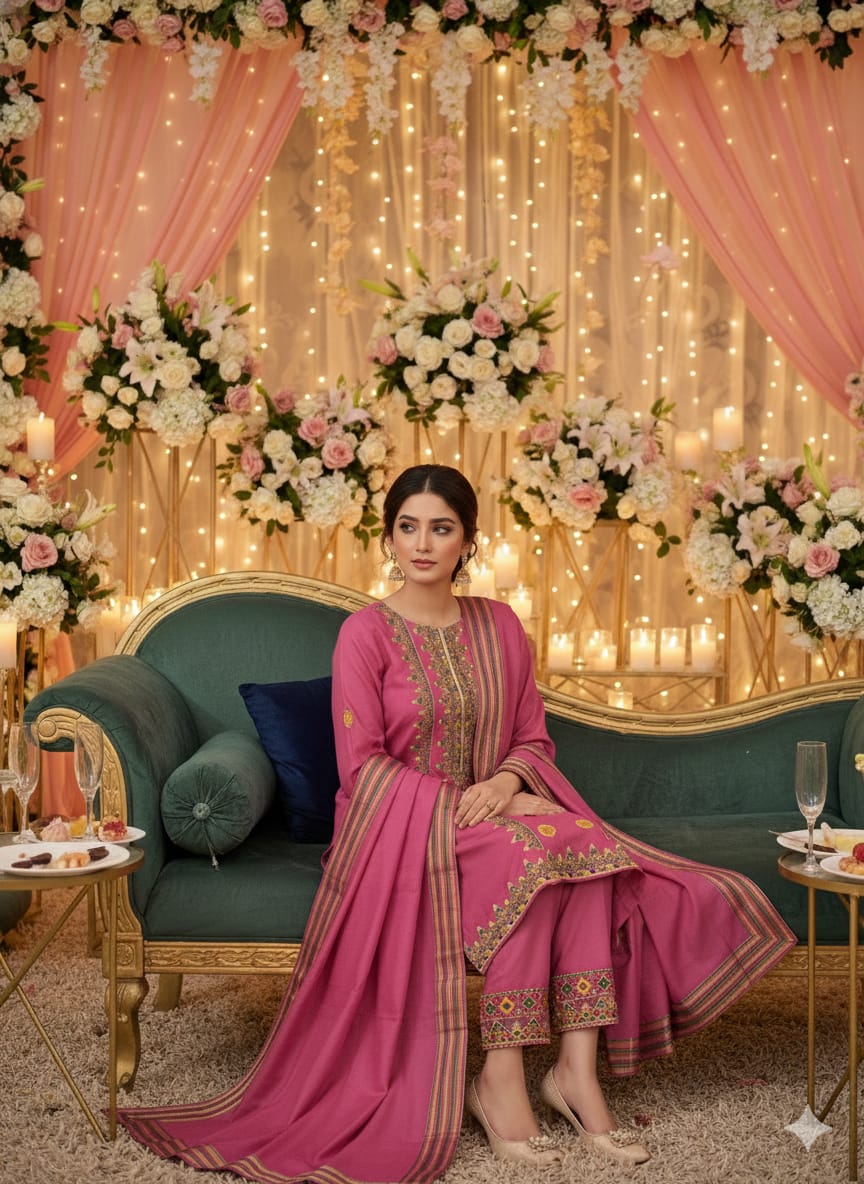 Cotton Embroidery - 3 Piece