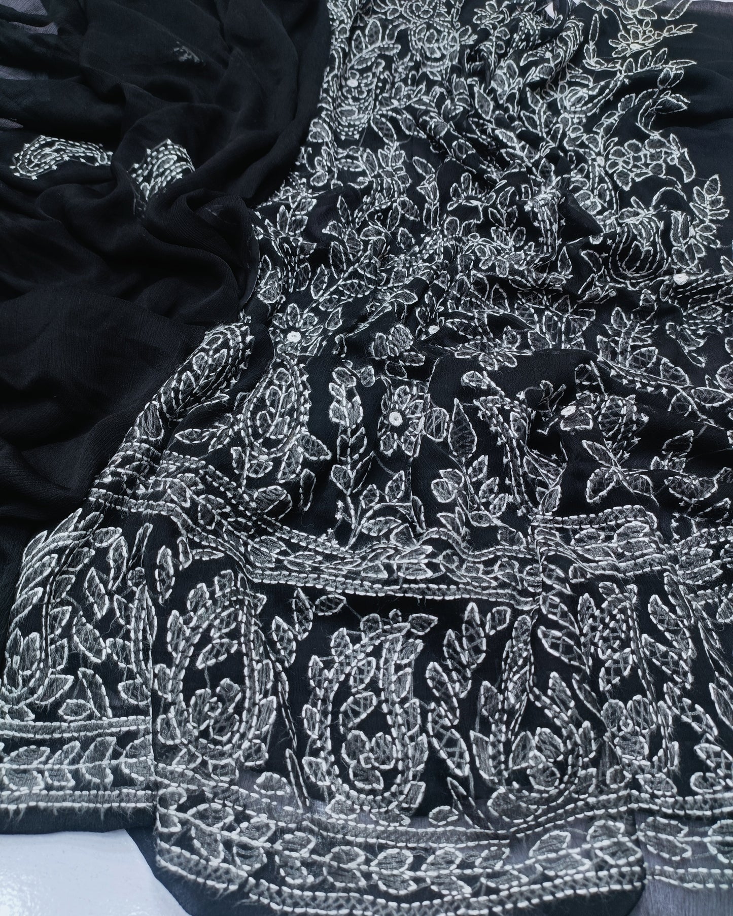 Premium hand emb bamber Chiffon -2 piece