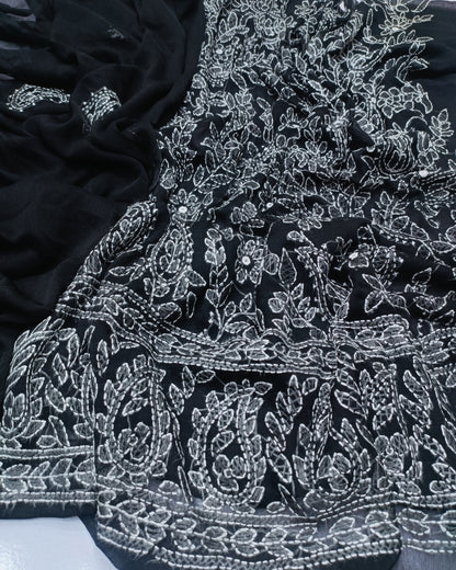 Premium hand emb bamber Chiffon -2 piece