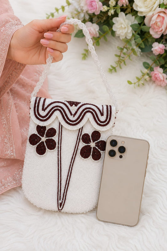 Fancy beaded clutch