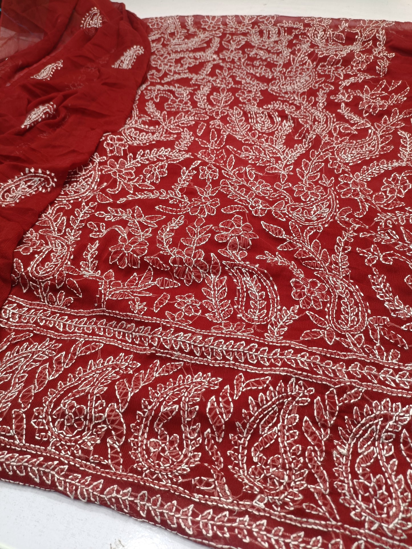 Premium hand emb bamber Chiffon -2 piece