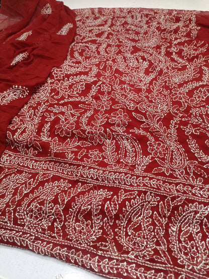 Premium hand emb bamber Chiffon -2 piece