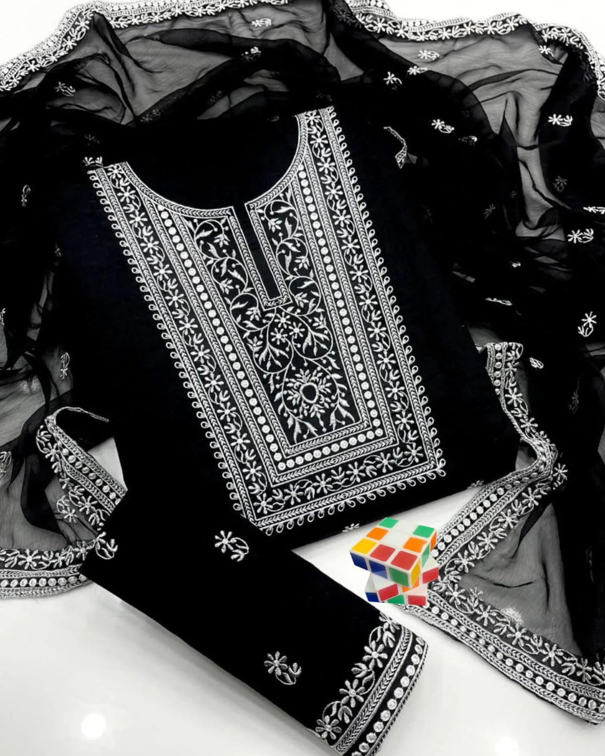 Black Edition Lawn Cotton Heavy Embroidery - 3 Piece