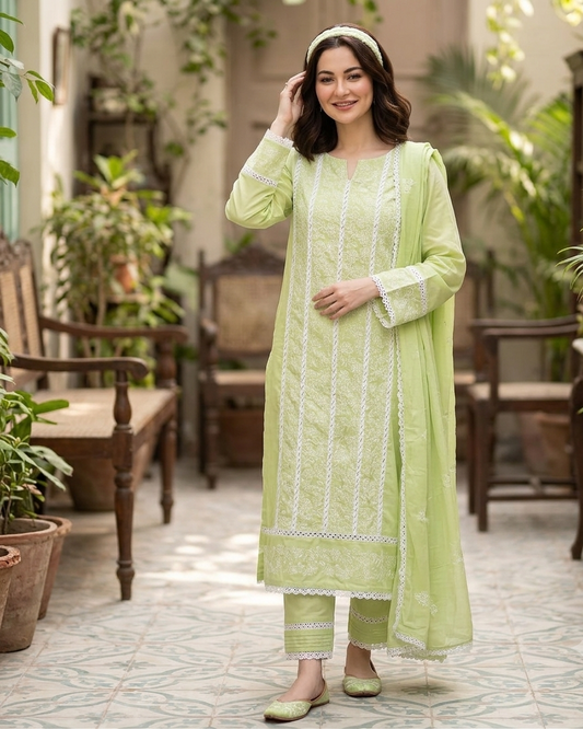 Tarkashi Embroidered Lawn cotton - 3 piece