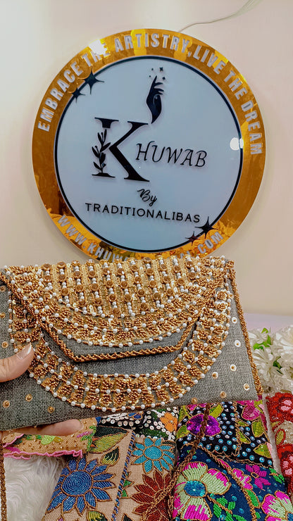 Elegant Beaded Evening Clutch