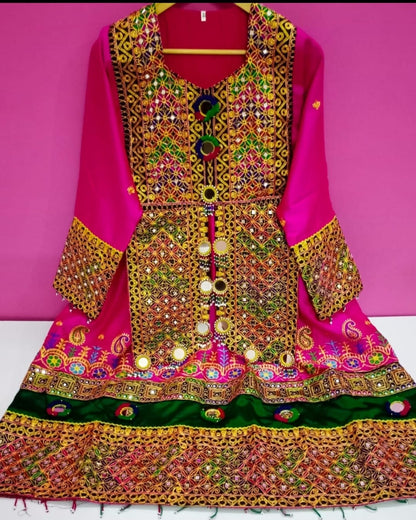 Stitched Pathani/Balochi/Afghani Silk Dress - 3 Piece