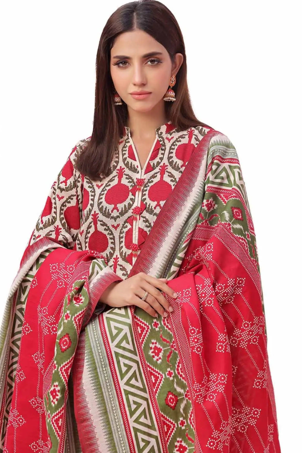 3 Piece Unstitched Printed Khaddar Suit SD-42140