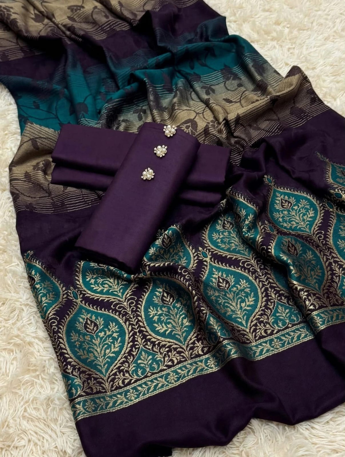 Premium Dhanak wool -3 piece unstitched