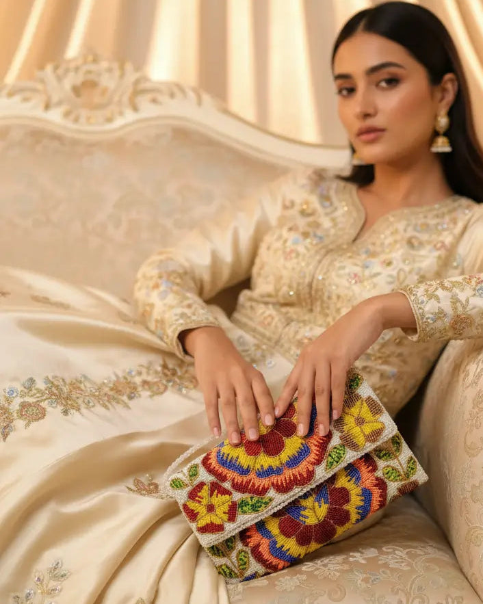 Mehrunissa - Handcrafted Clutch