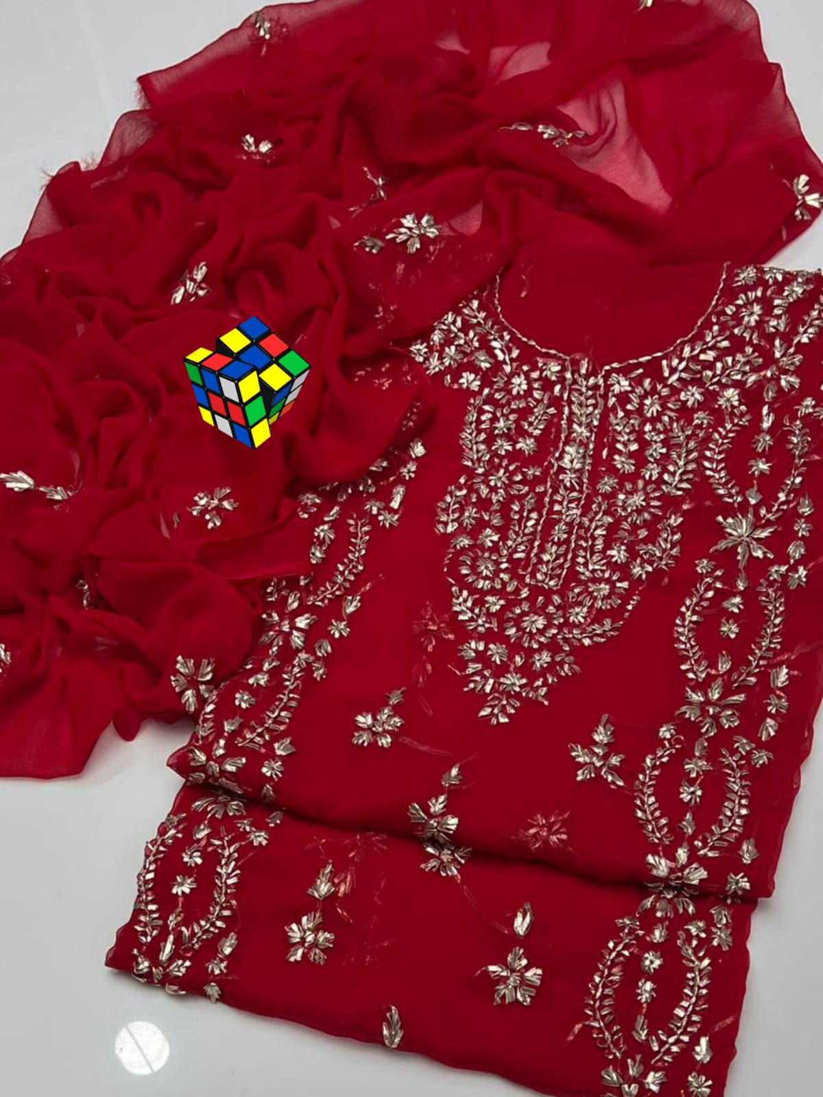 LCD Gotta Gala Kali embroidery - 2 piece