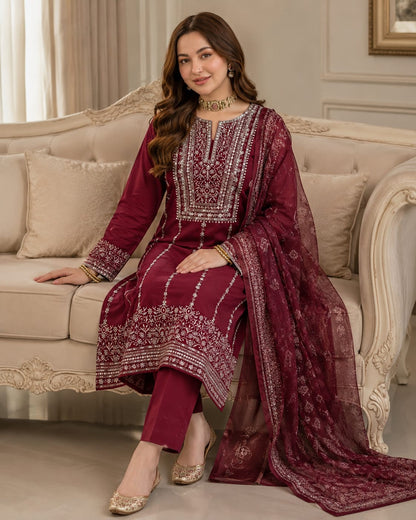 Bareeze Embroidered Lawn – 3 Piece