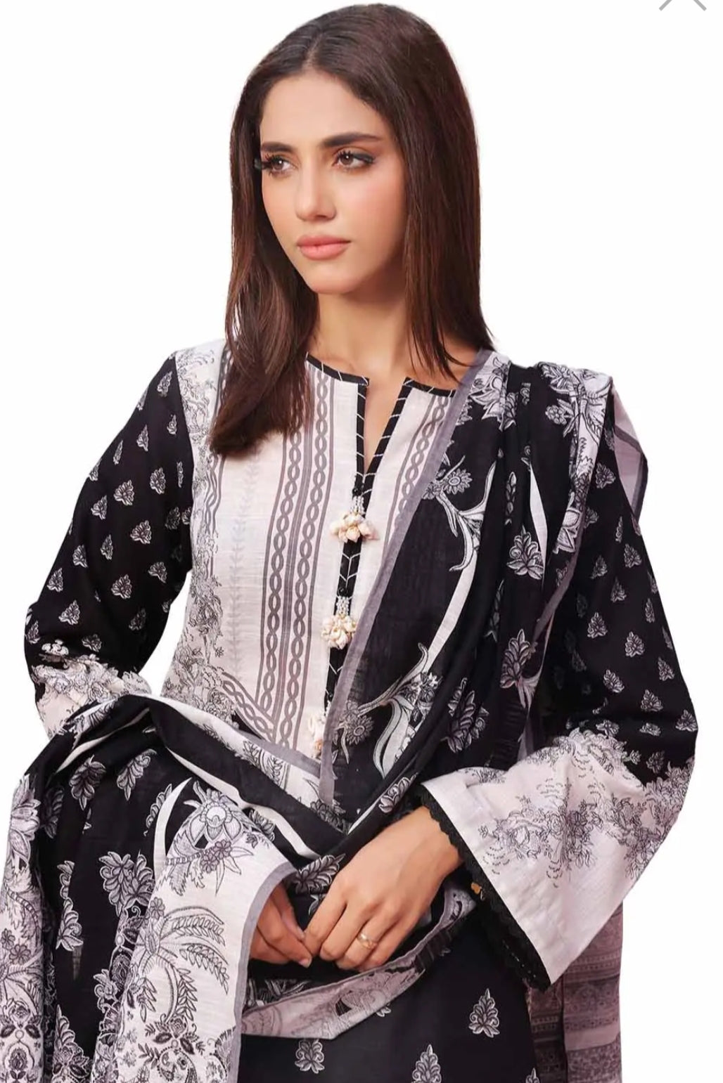 3 Piece Unstitched Printed Khaddar Suit SD-42101