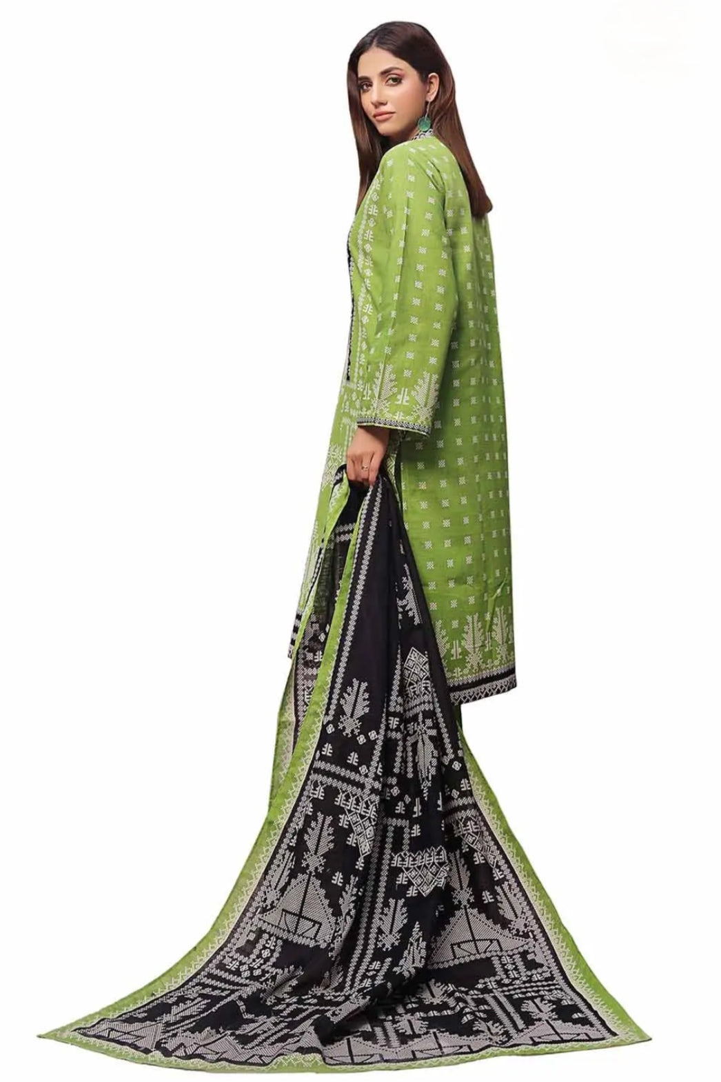 3 Piece Unstitched Printed Khaddar Suit SD-42134