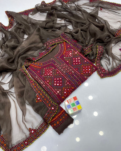 Balochi Emb Lawn -3pc