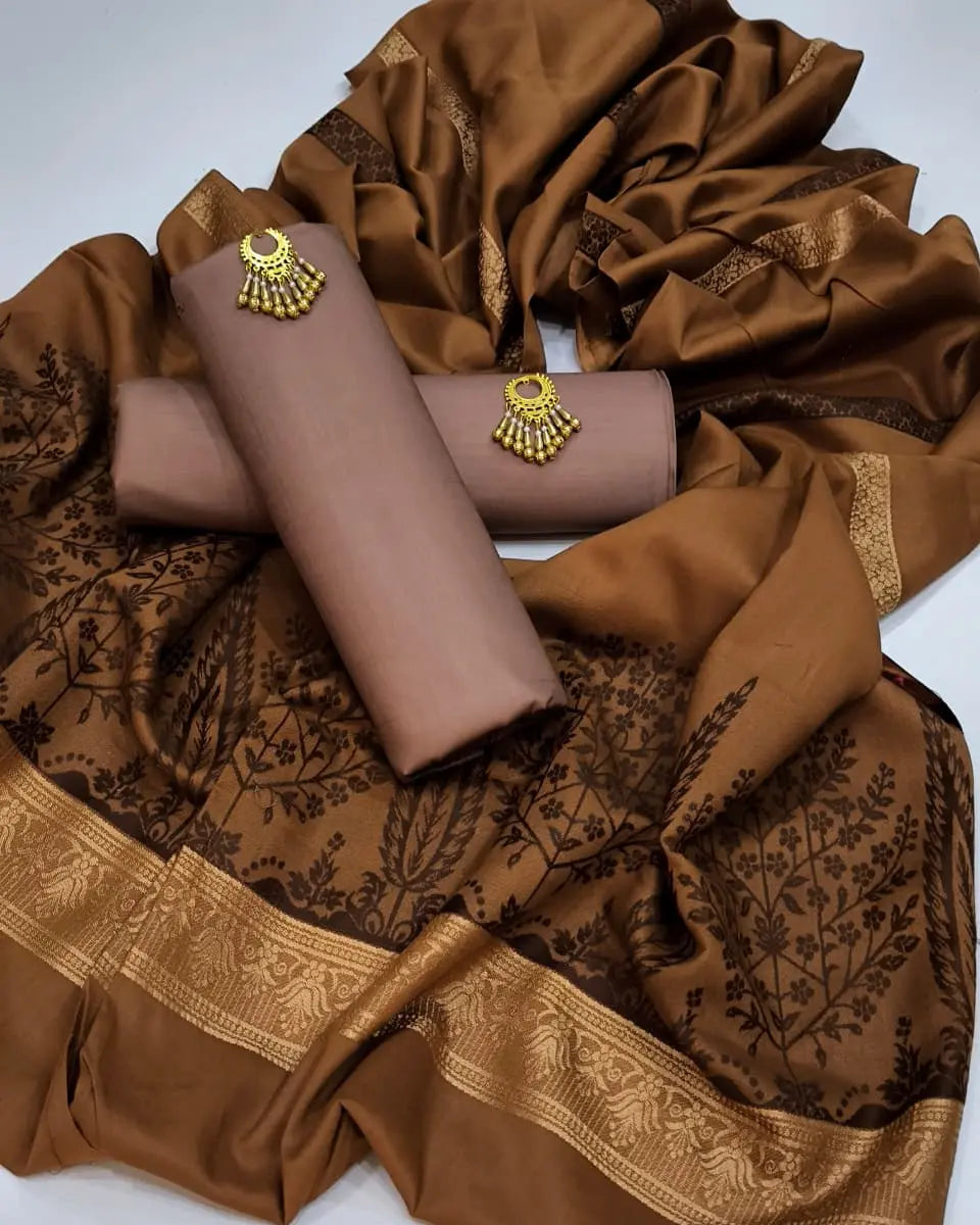 GulRang Premium Lawn Set 3D Broshia Shawl - 3 piece