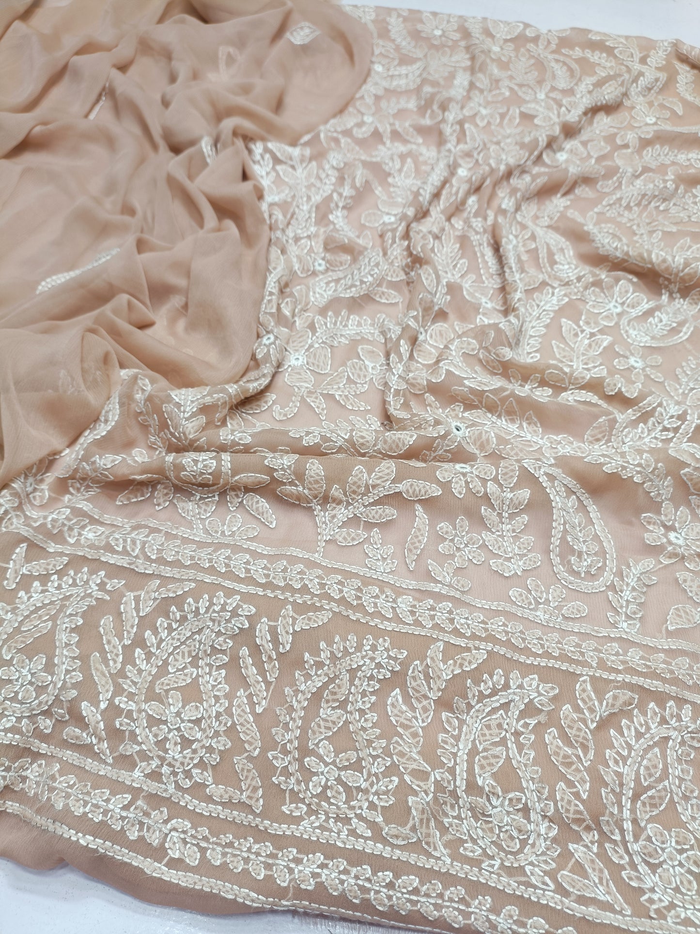 Premium hand emb bamber Chiffon -2 piece