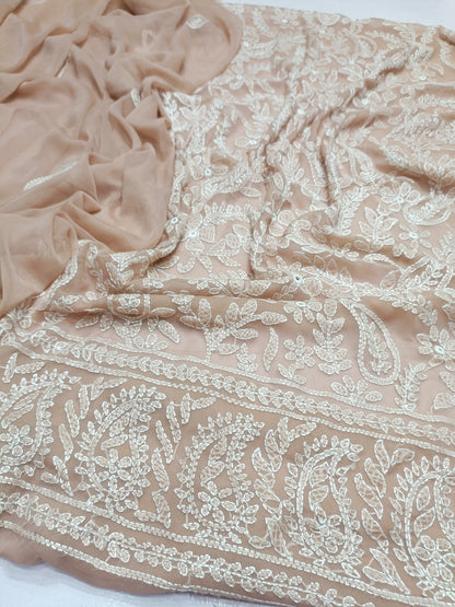 Premium hand emb bamber Chiffon -2 piece