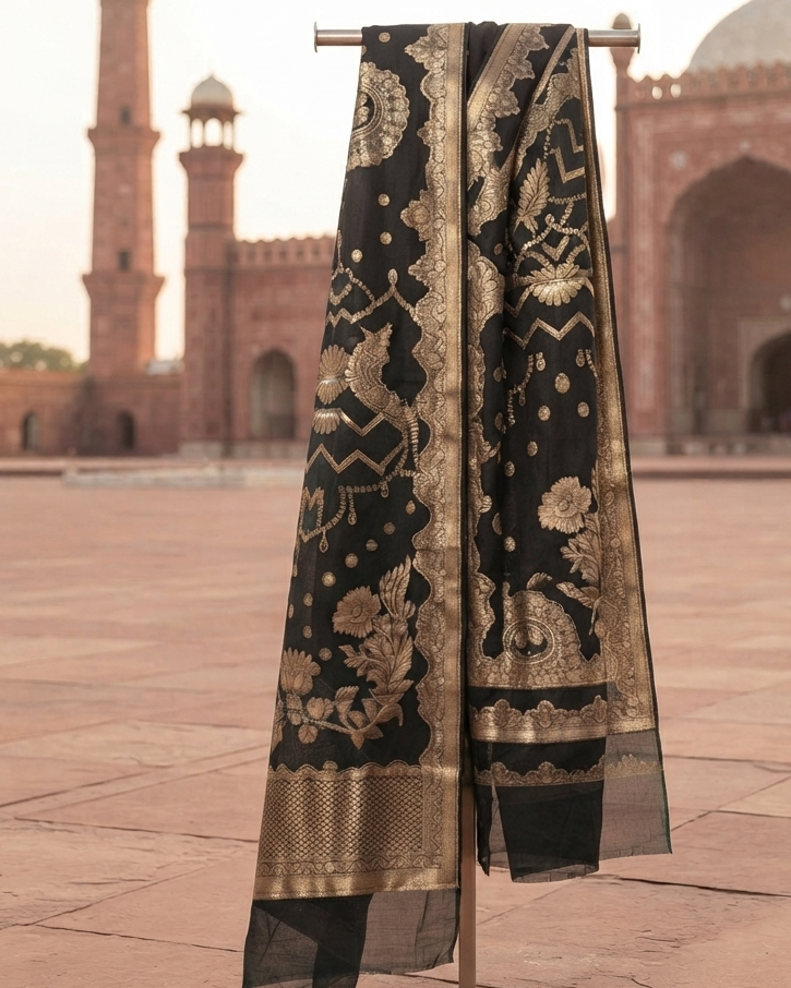 Organza jacquard Duppata