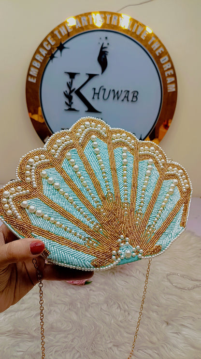 Signature pearl shell purse