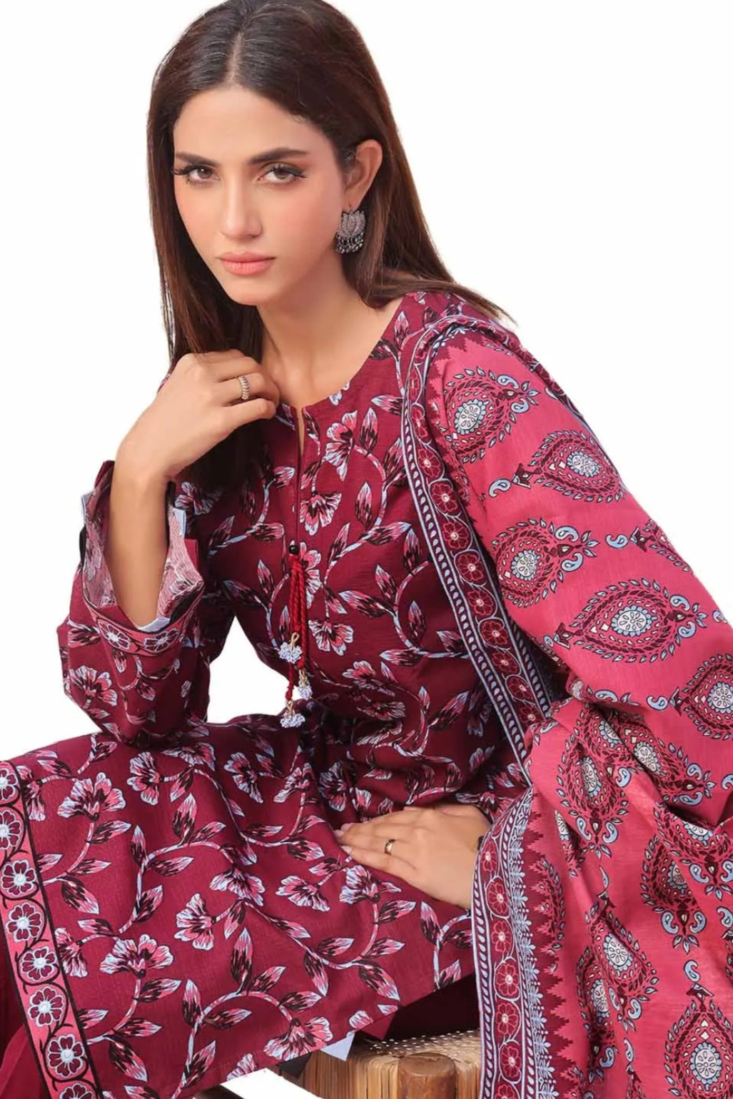 3 Piece Unstitched Printed Khaddar Suit SD-42133