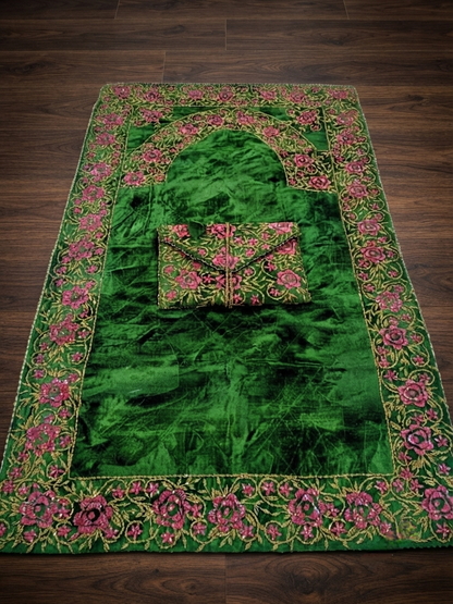 Pre Order_ 20 days making time_ Artisan Beaded Jaye Namaz – Handmade Prayer Mat_Half payment Advance