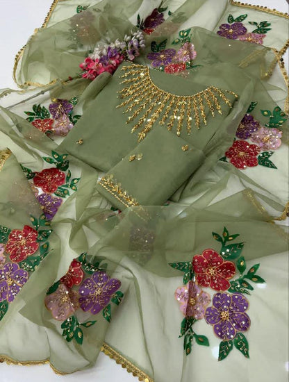 Organza Handpaint - 2 Piece