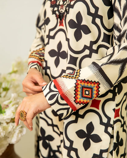 Swiss jacquard Lawn - 3 piece suit
