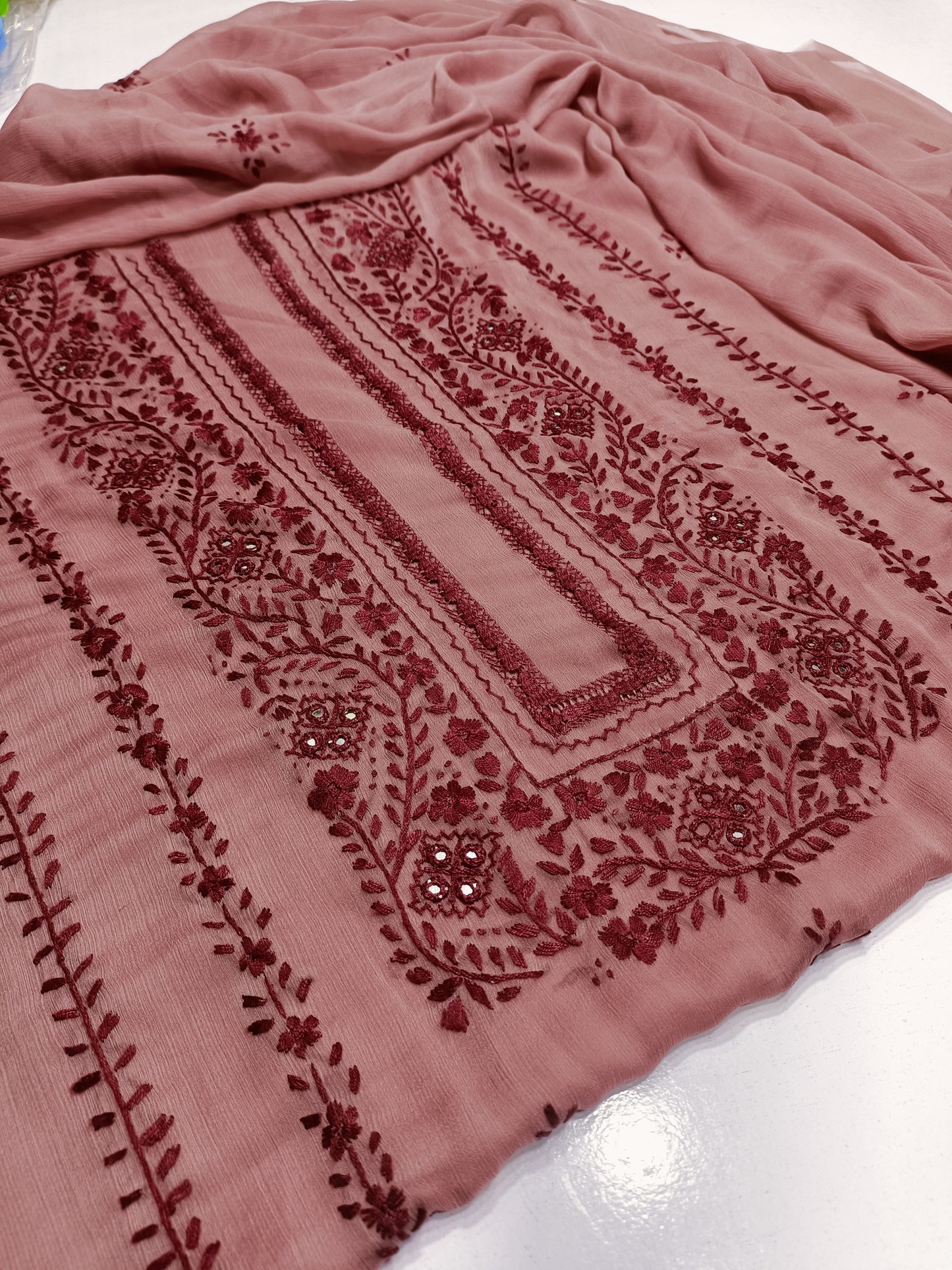 Hand embroidery Chiffon -2 piece