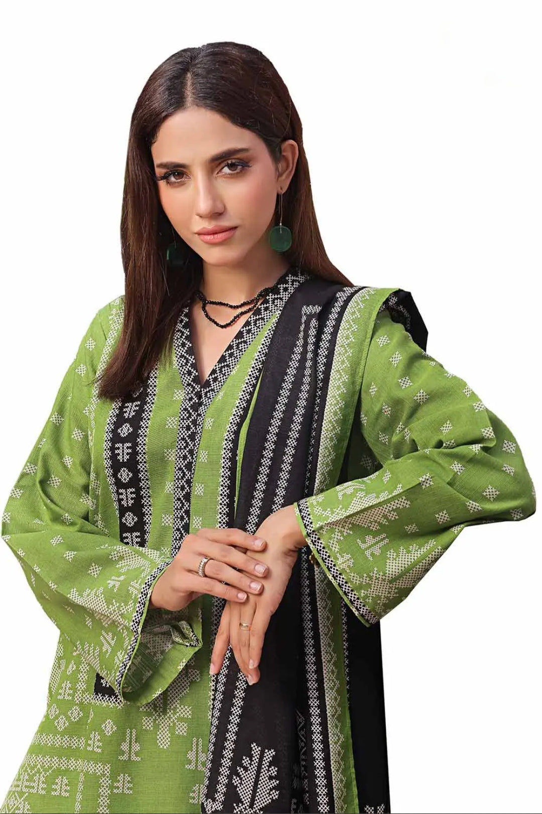 3 Piece Unstitched Printed Khaddar Suit SD-42134