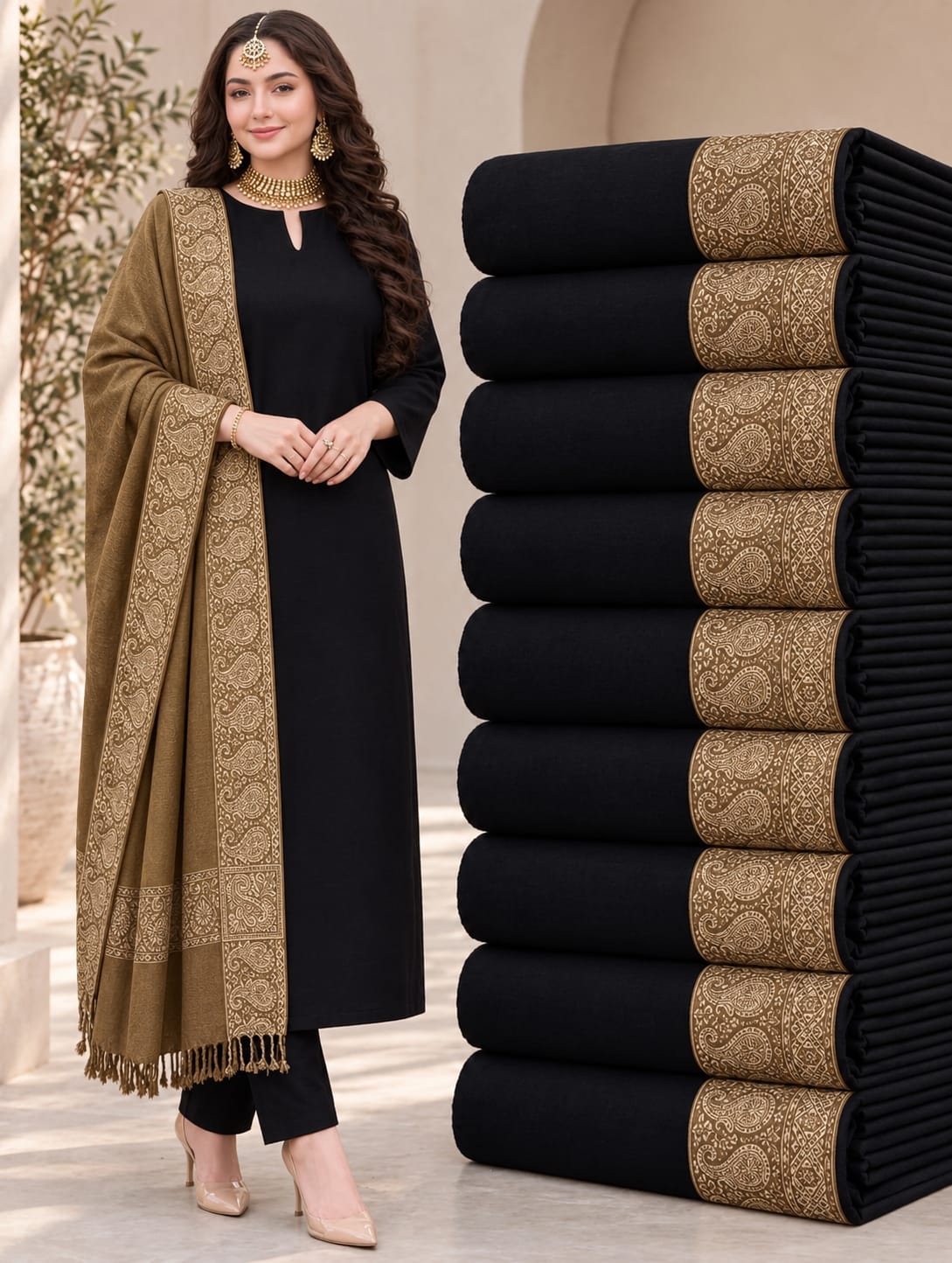Premium Dhanak wool -3 piece unstitched
