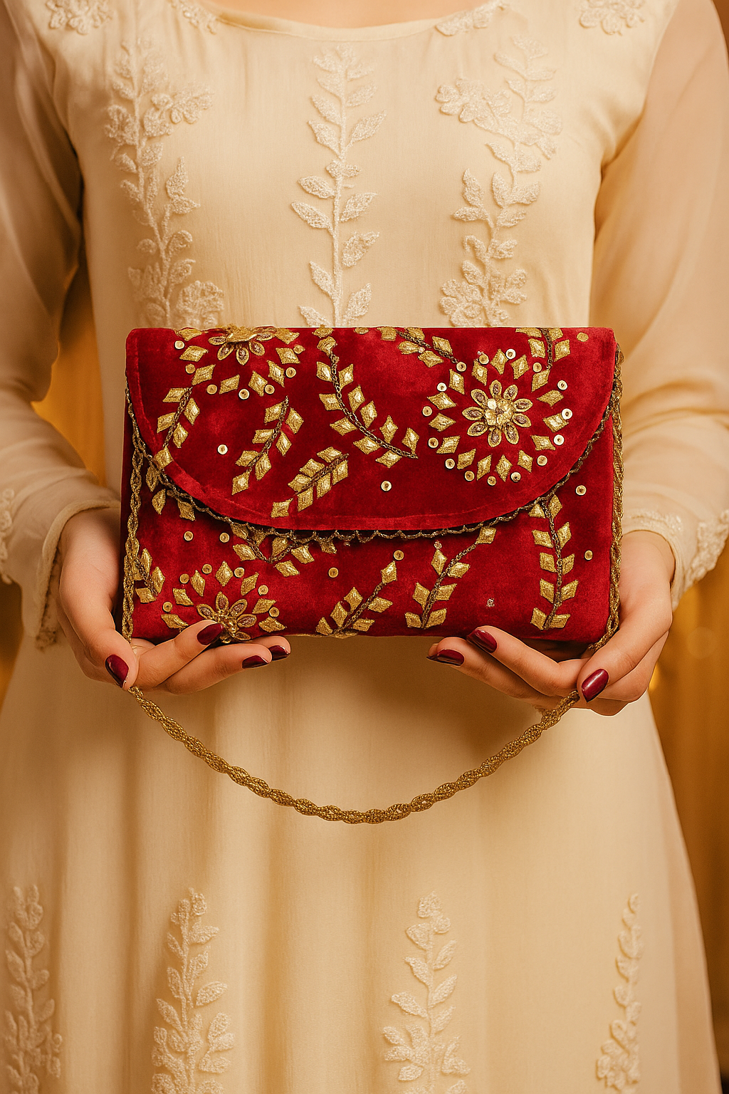 Red velvet gota Beads