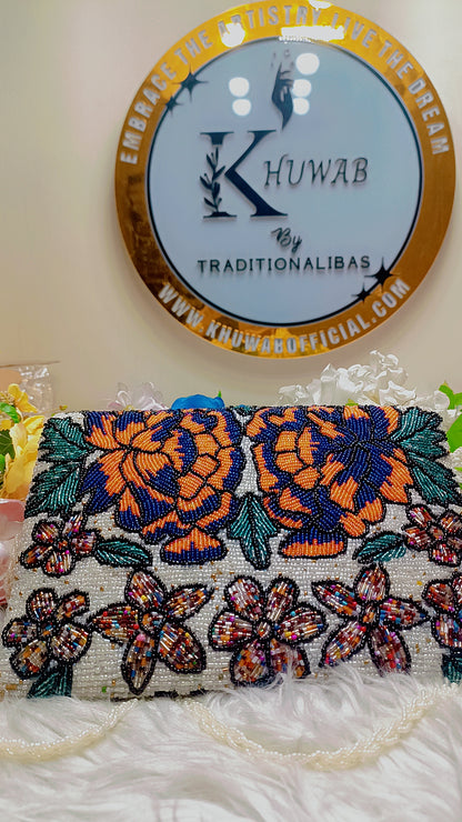 Sehrish - beaded clutch