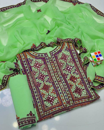 Balochi Emb Lawn -3pc
