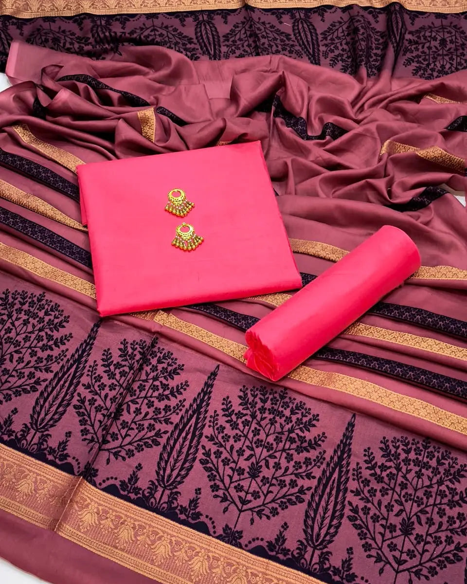 GulRang Premium Lawn Set 3D Broshia Shawl - 3 piece