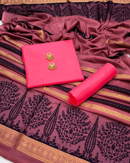 GulRang Premium Lawn Set 3D Broshia Shawl - 3 piece