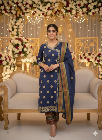 Susi embroidered angrakha- 3 piece