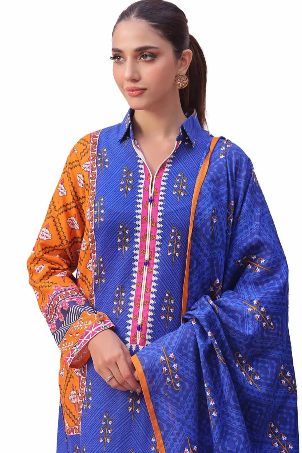 3 Piece Unstitched Printed Khaddar Suit SD-42113