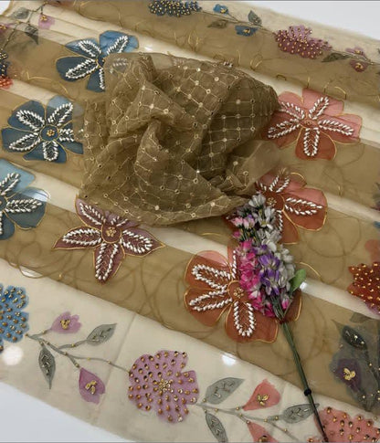 Fancy Party Wear Soft Organza 9mm - 2 piece