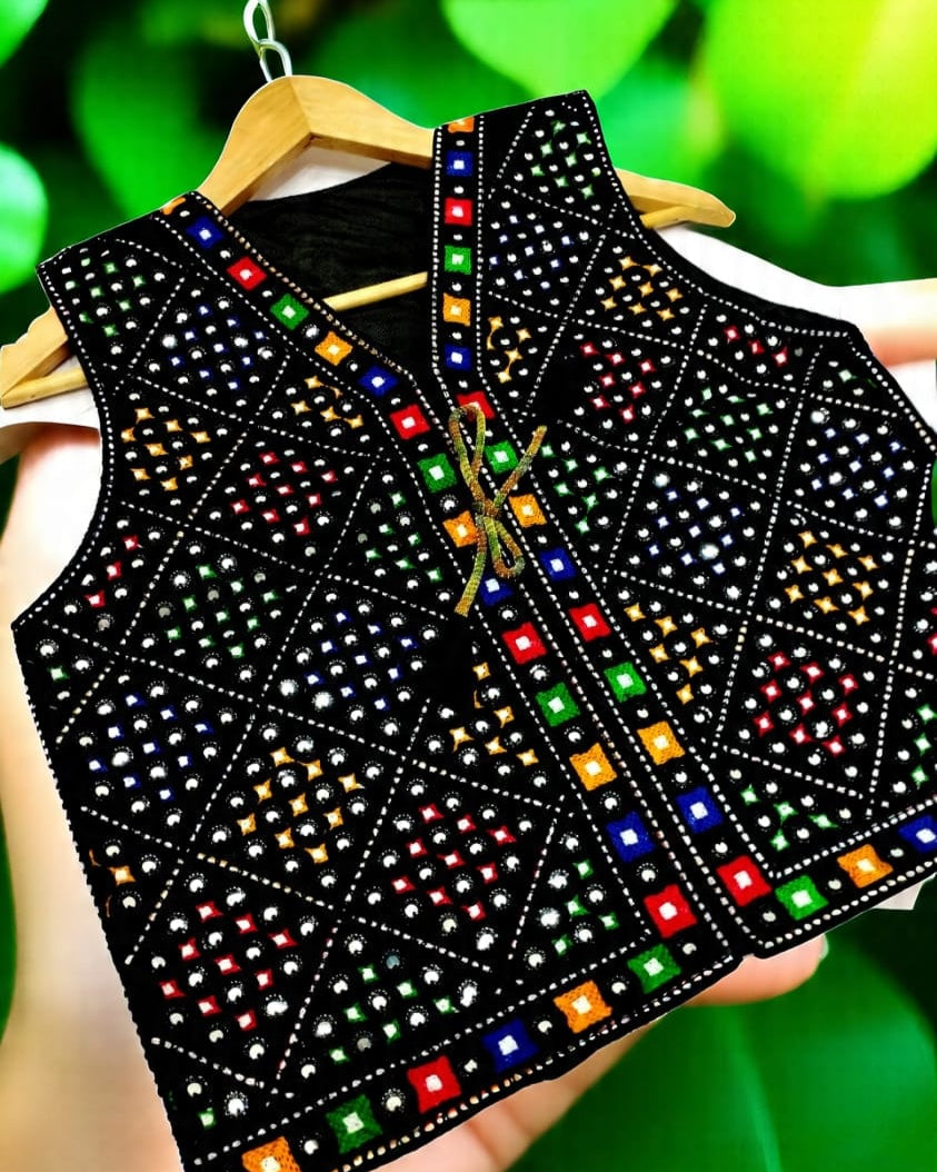 Multani Aari Hand Embroidered Trendy Waistcoat