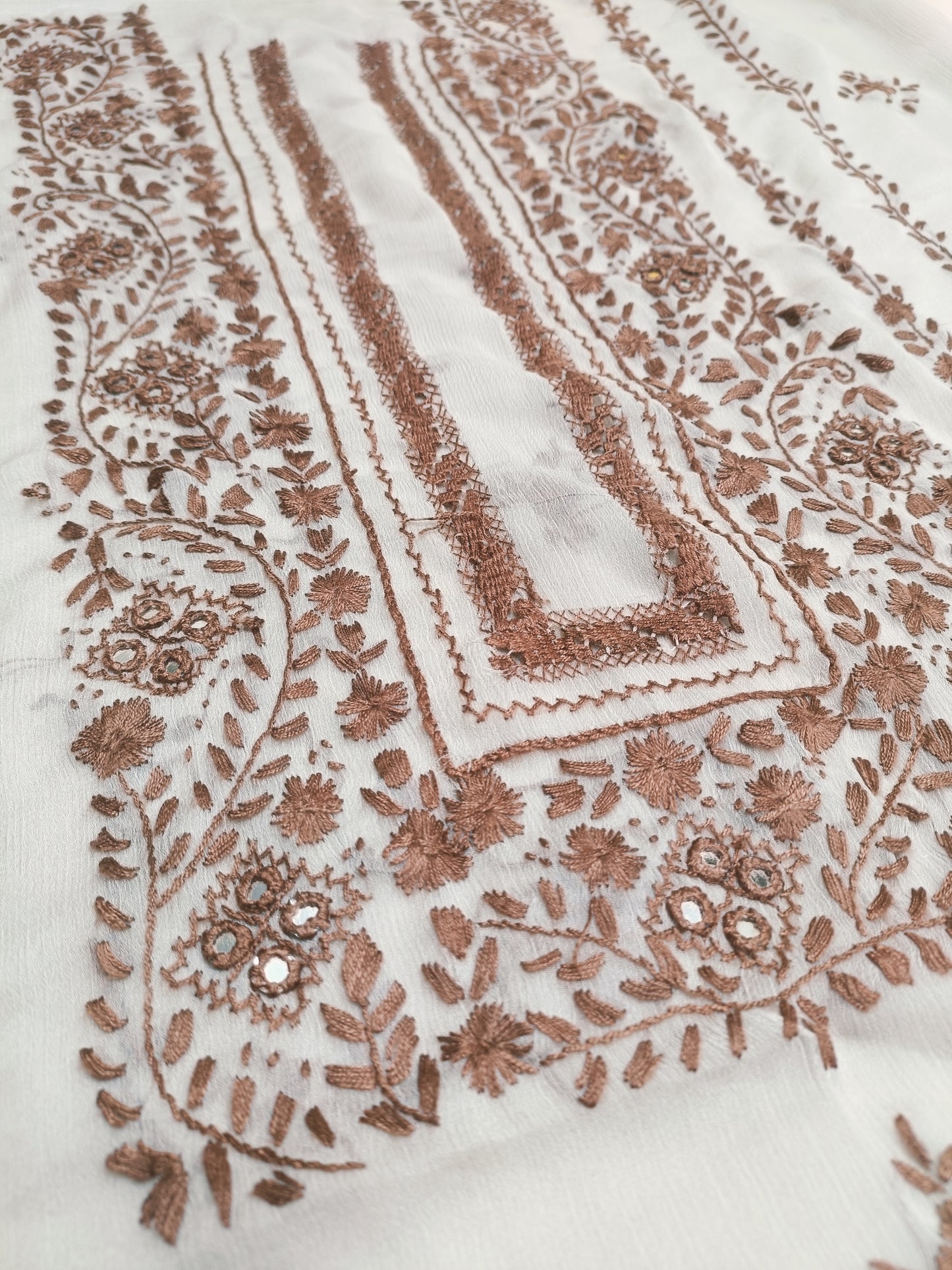 Hand embroidery Chiffon -2 piece