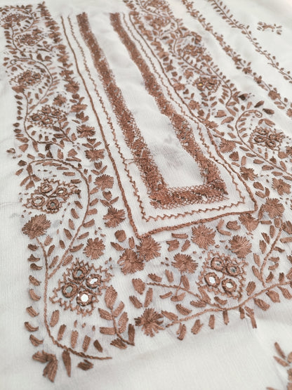 Hand embroidery Chiffon -2 piece
