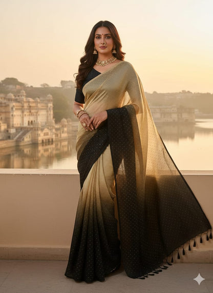 Korean Sheesha Silk sari tie & dyr