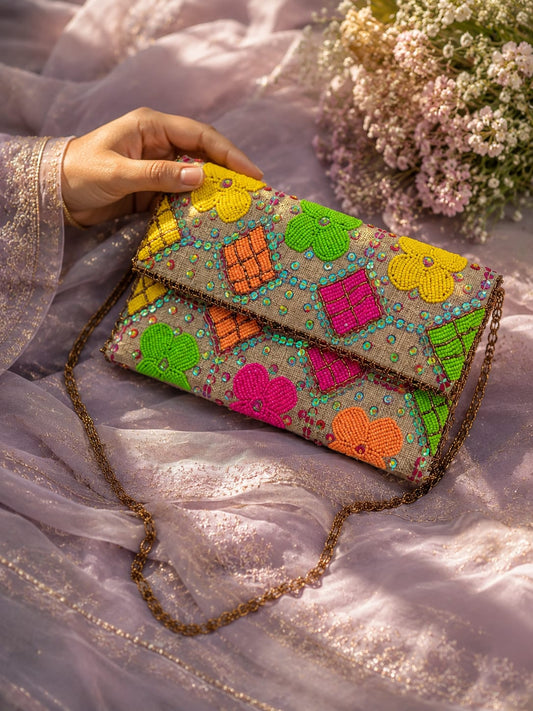 Diamond Spark Beaded Purse