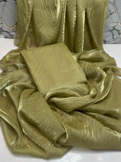 Korean Sheesha Silk sari