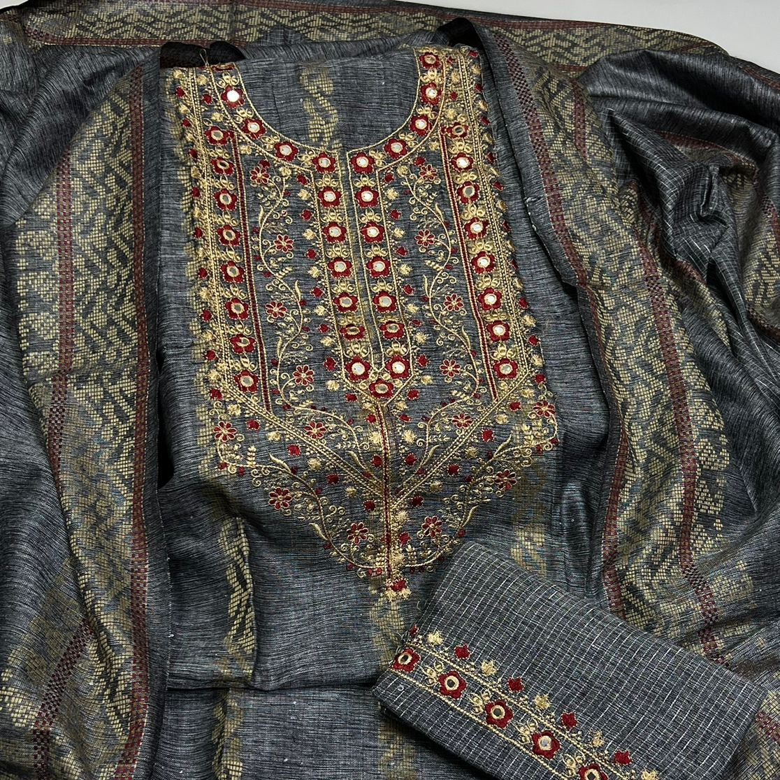 Kurta Style-3pc Krandi khader