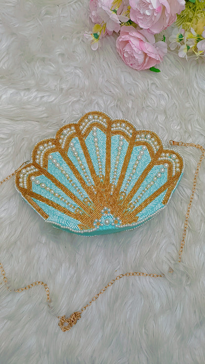 Signature pearl shell purse